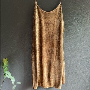 Vintage Bronze Velvet Slip Dress